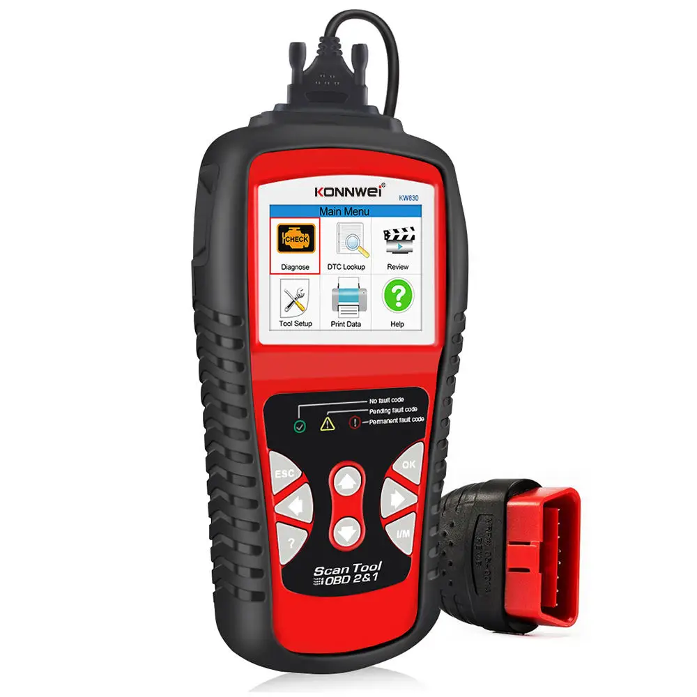 KONNWEI KW830 Car OBD2 Diagnostic Tool IM Readiness Auto Code Reader OBDII Reading and Clear Vehicle Fault Codes Scan Tool
