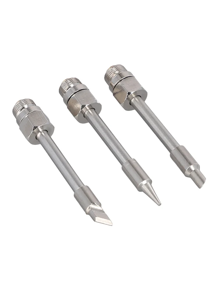 3PCS Soldering Iron Tips 510 Interface Soldering Tips M7 Thread Size Nickel Plated Copper Silver Plated Workshop Tool