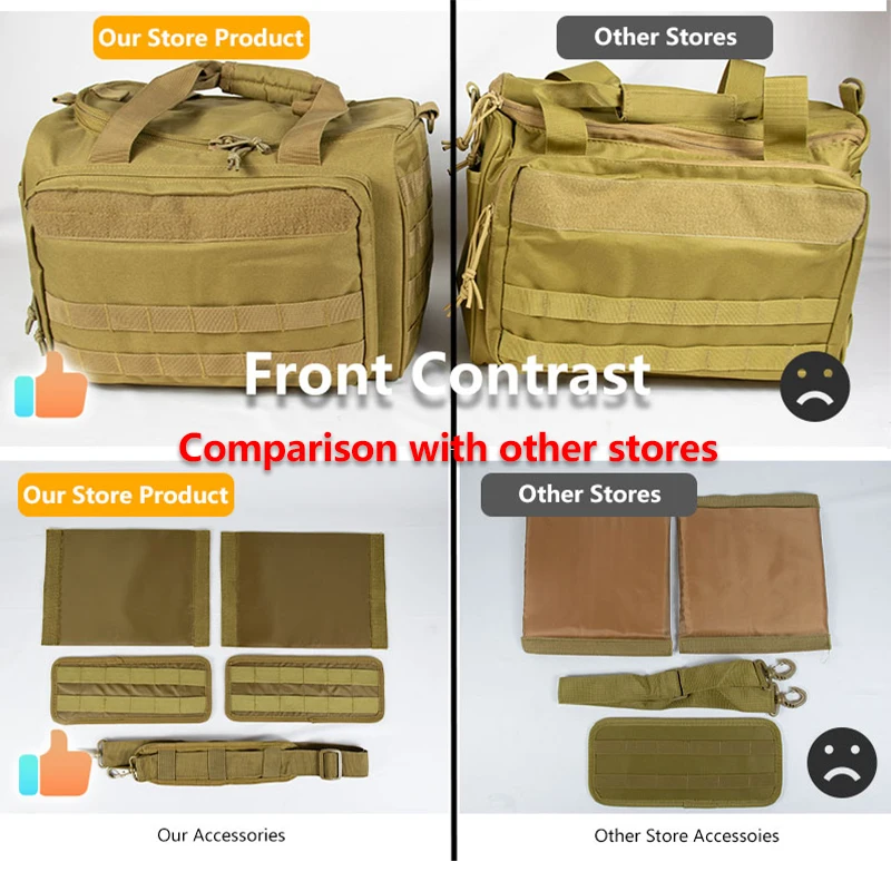 Shooting Range Bag Molle System Outdoor Hunting Accessory Nylon Tactical Gun Case Pack Pistol Tools Shoulder Bag Sniper Black