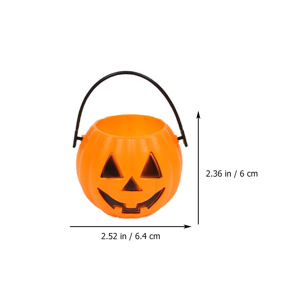 

6pcs Pumpkin Bucket Festival Decor Halloween Scene Creative Adornment Abs nament Prop Home Garden Festival Decor