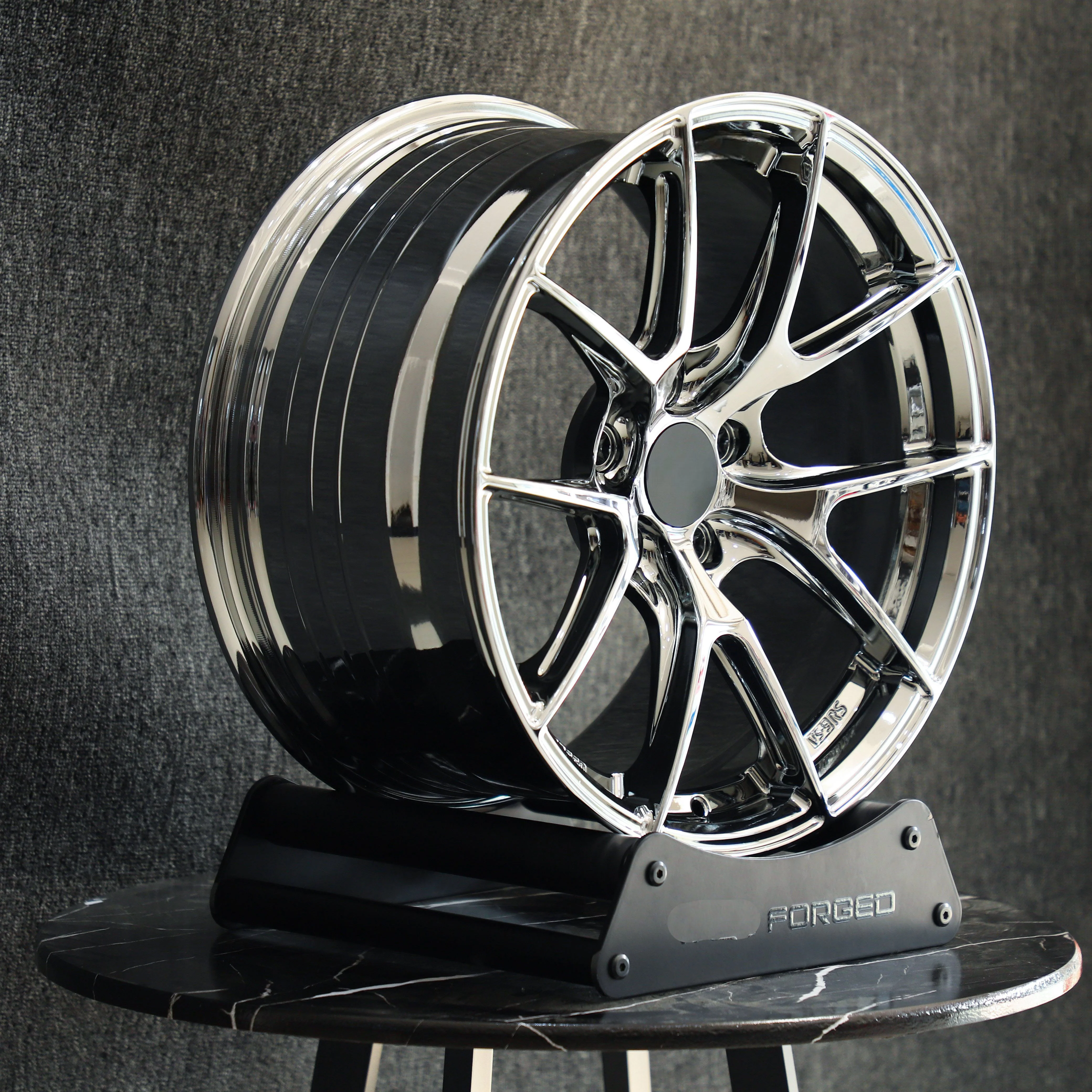 

VS-5RS 6061T6 18-22 Inch Forged Aluminum Car Wheels Stylish Muscular Design Chrome Polished Low Weight Bolt Fit 5x114.3 5x120 Ne