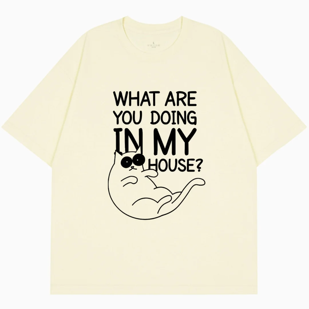 Cat-printed graphic T-shirt Summer Fashion Leisure High-end Versatile Breathable Sports Pure cotton Men's And Women's T-Shirt