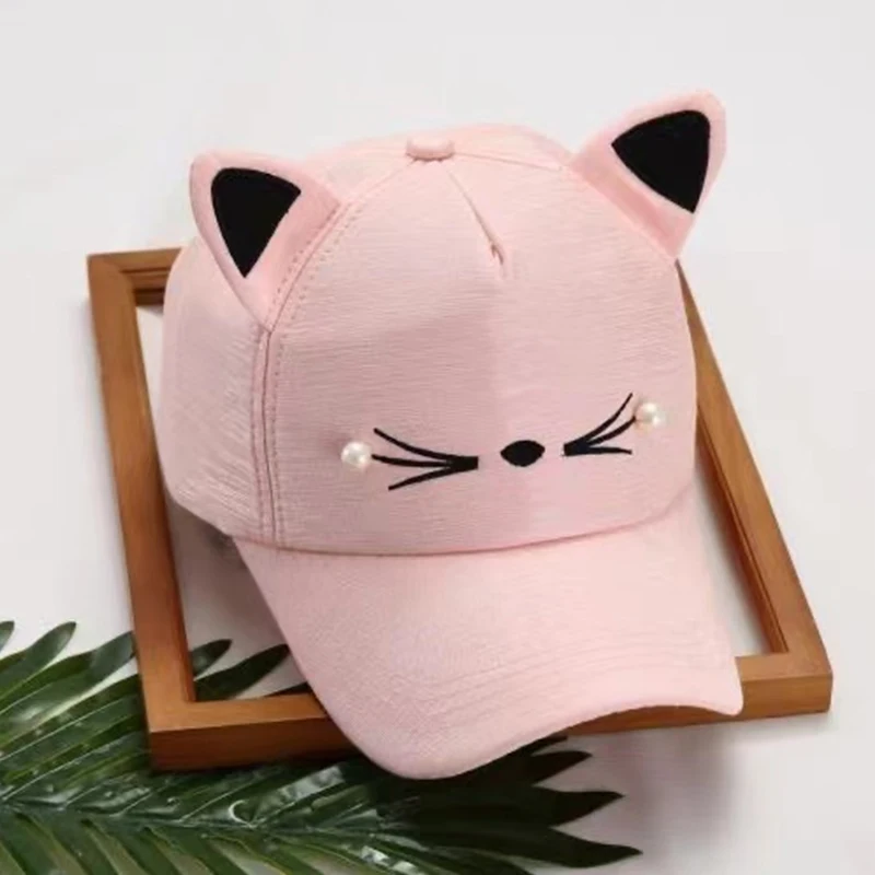 2024 New Cats Ears Fleece Hat Peak Cap Baseball Cartoon Cotton Outdoor Sport Casual Sun Cap Cosplay Fashion Plush Hat