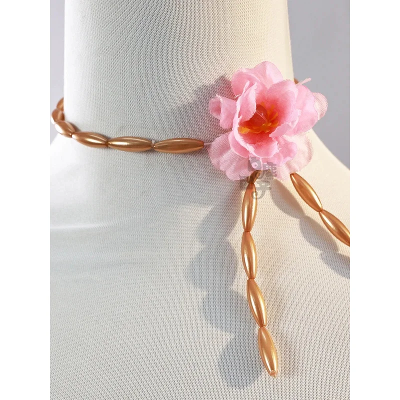 متوفر في المخزون Wuthering موجات زهر الخوخ Jinxi تأثيري حلي مجموعة كاملة Wuwa JIN XI تأثيري حلي موحدة شعر مستعار الأحذية الدعائم