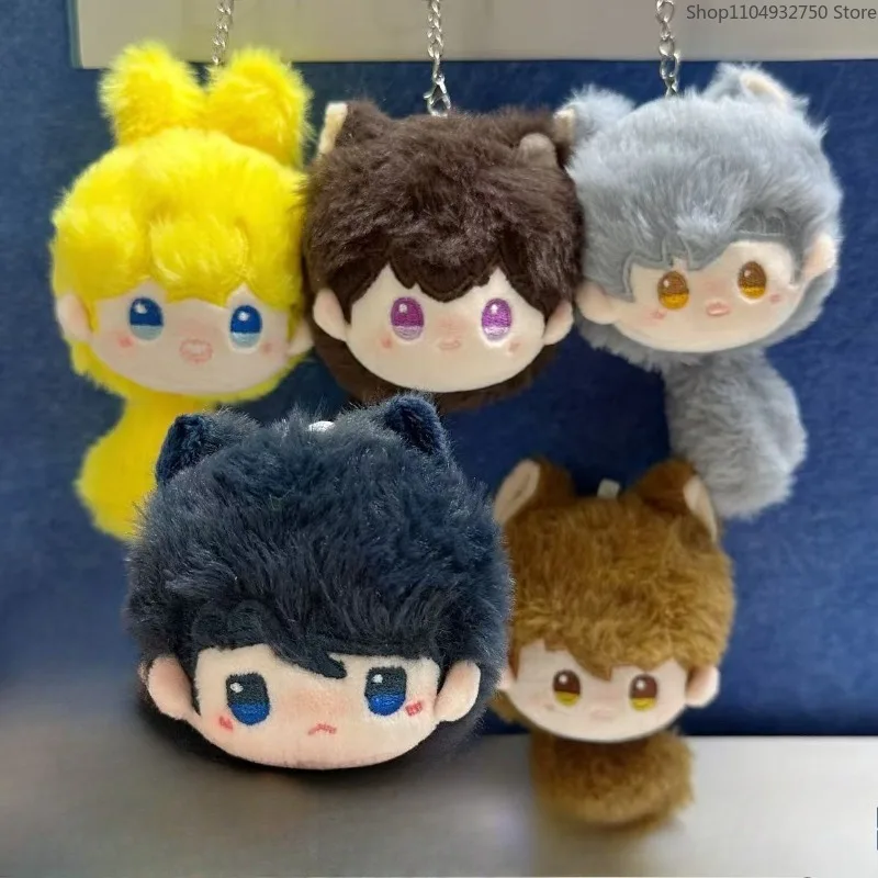 미니소 러브 앤 프로듀서 Q버전 플러시 키체인 펜던트 ACG 토이 시리즈 고급 애니메이션 스타일 여성용 휴일 선물