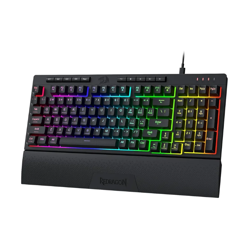 Игровая Механическая съемная подставка для запястья Redragon K515 Shiva RGB, 98 клавиш