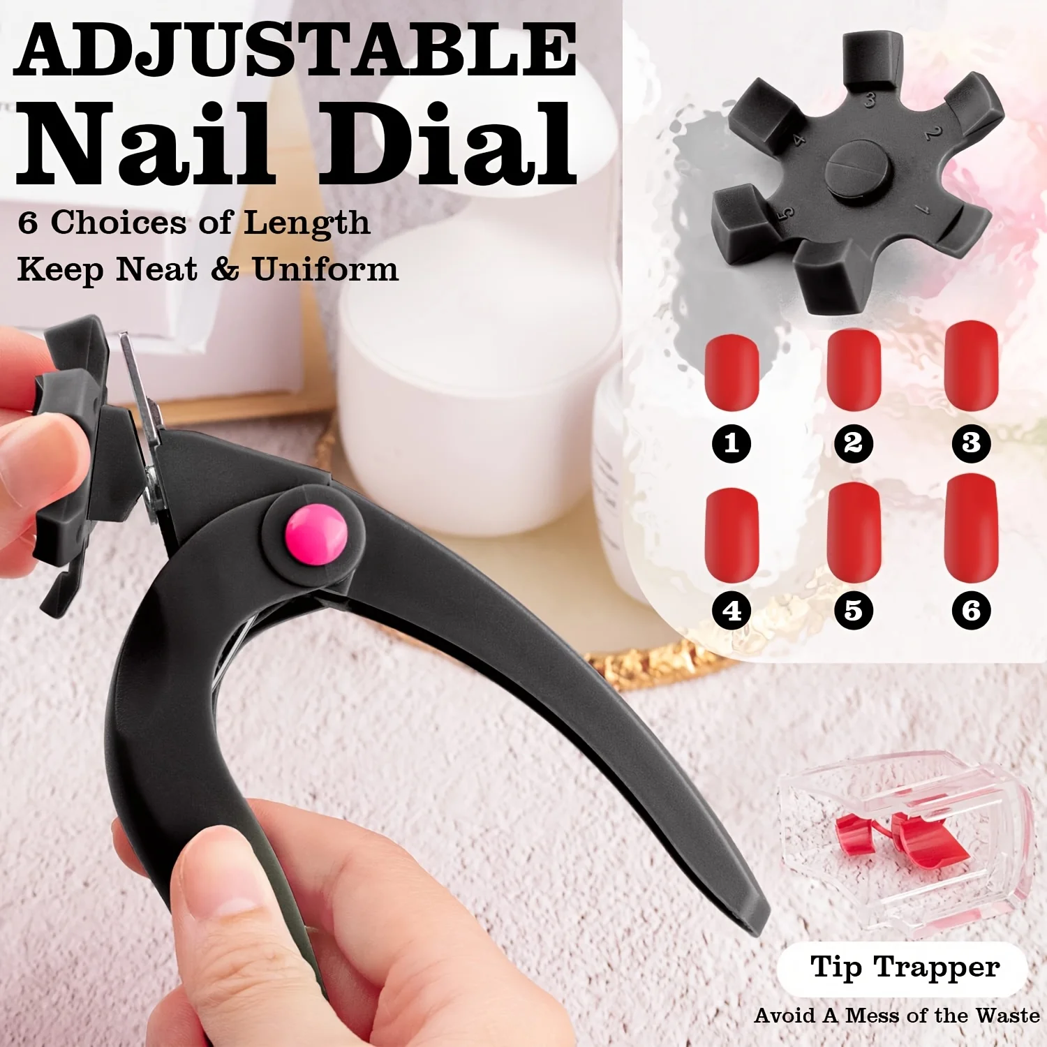 ที่ตัดเล็บอะคริลิคแบบปรับได้ ทำจากสแตนเลส สำหรับตกแต่งเล็บ ใช้ในร้านเสริมสวย ทำเล็บมือ