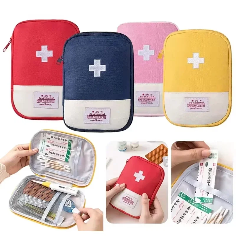 1/2pcs First Aid Kit Pouch Home Medicine Storage Bag Outdoor Travel Medical Bag Emergency Survival Kit
