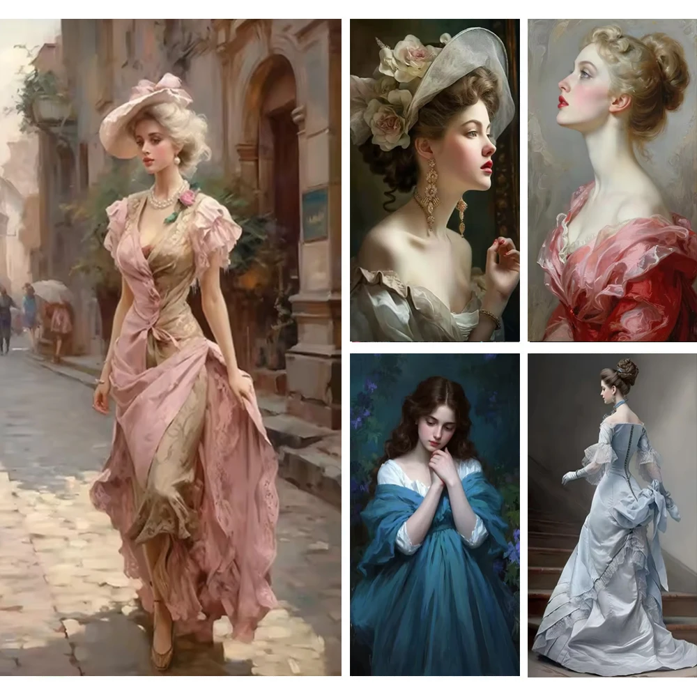 vintage-style-diy-diamond-art-mosaic-painting-victorian-dress-lady-5d-full-square-drill-handmade-cross-stitch-wall-decor
