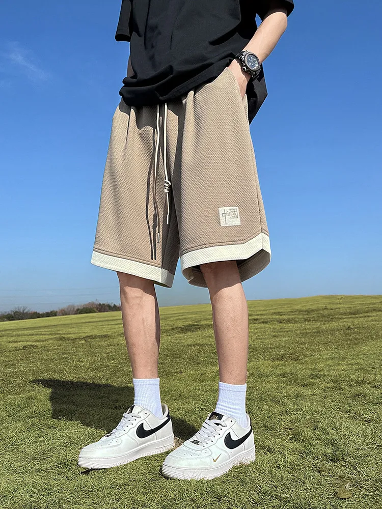 

Летние мужские спортивные шорты размера плюс 8XL 7XL 6XL с эластичной резинкой на талии, свободный крой, прямые повседневные вязаные повседневные спортивные шорты