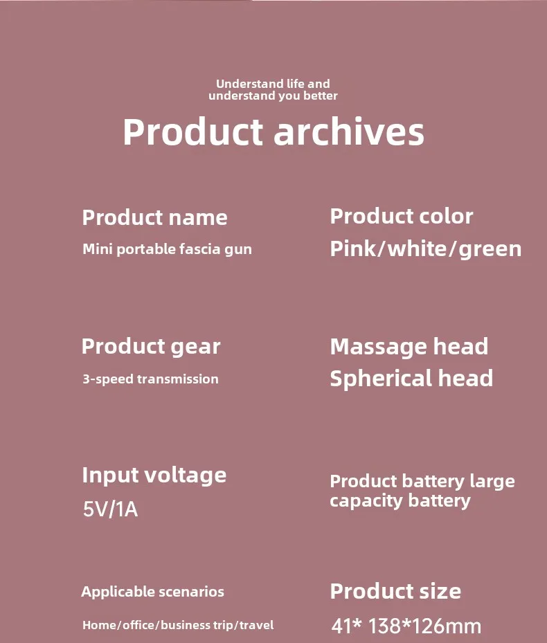 กล้ามเนื้อมินินวดสีชมพูปืนเนื้อเยื่อลึกมือถือนวดบําบัด Fascia นวดปืนนวดมือถือเนื้อเยื่อลึก