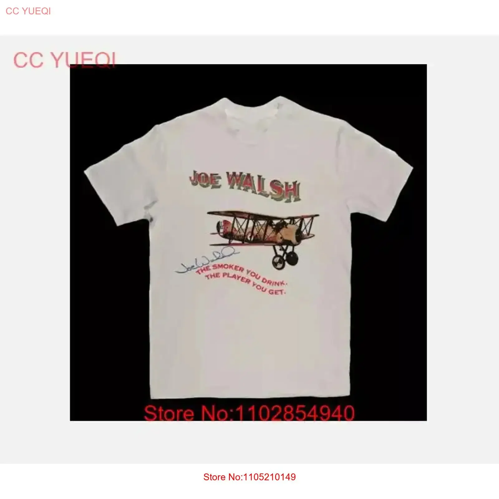 Vintage Joe Walsh The Smoker You Drink Cotton White All Size T Shirt vintage Washed graphic streetwear Soft