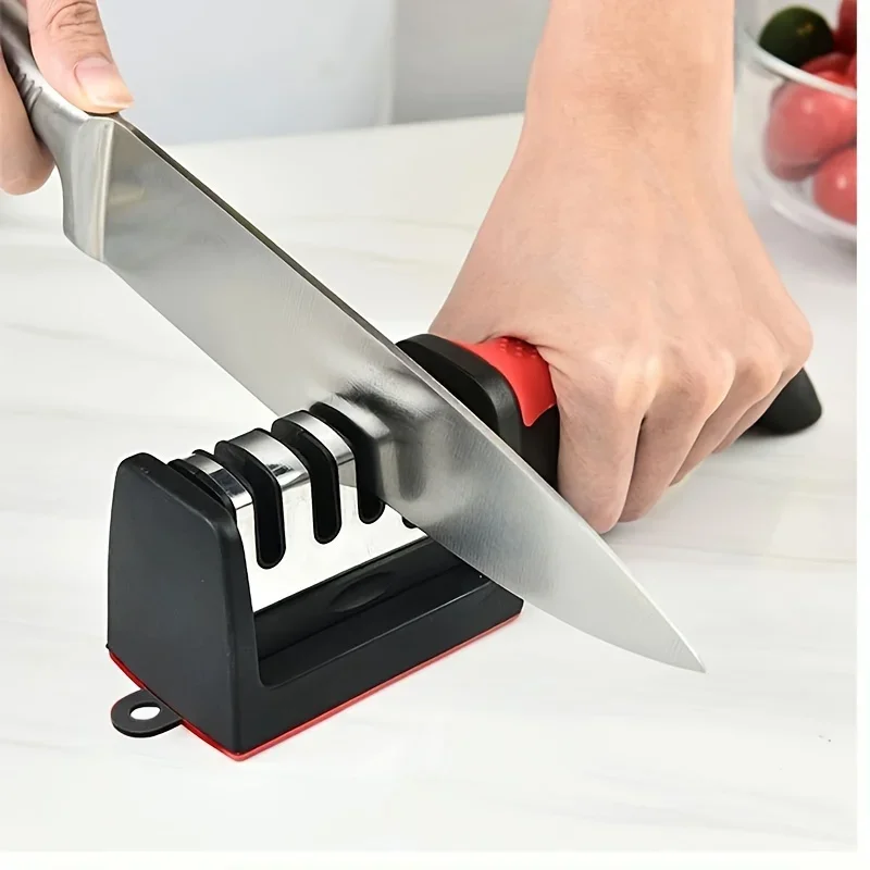 Knife Sharpener 4 Stages Professional Kitchen Sharpening Stone Grinder Knives Whetstone Tungsten Diamond Ceramic Sharpener Tool