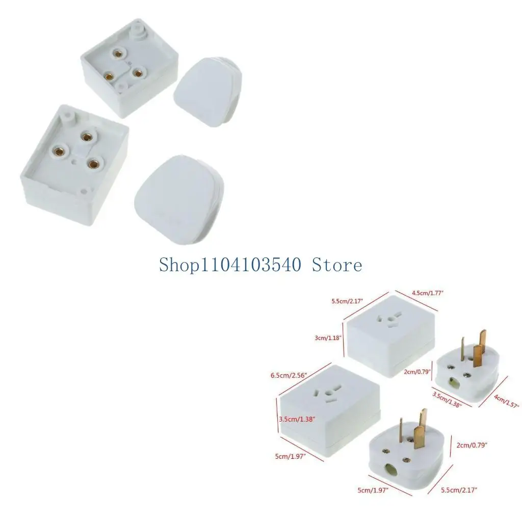 02DC AC 250V 10A/16A 3-Prong Home Panel Socket Protector for Home Appliances