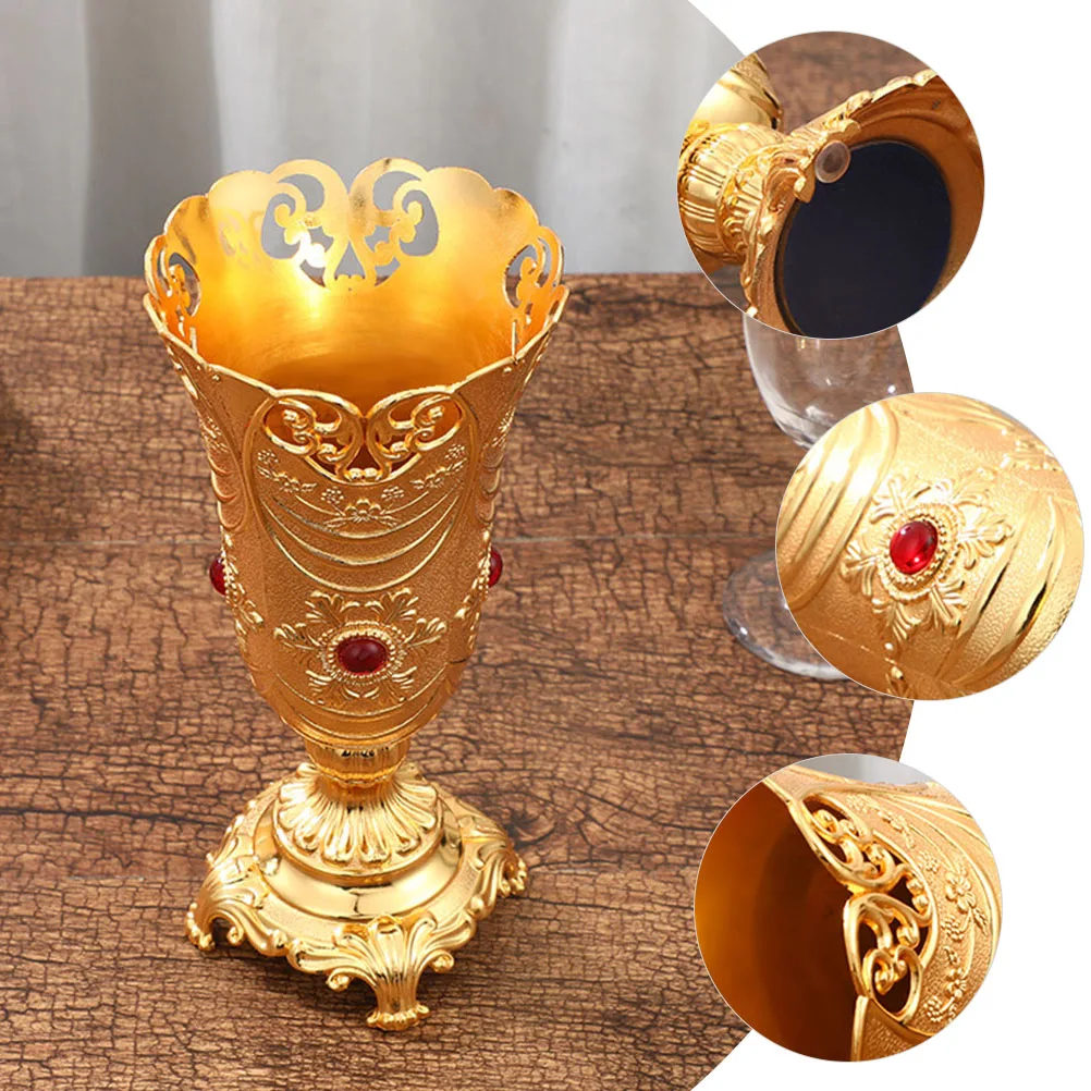 Decorative Artificial Flowers Alloy Home Wedding Party Banquet Household Desktop Vase European Style Vase European Style