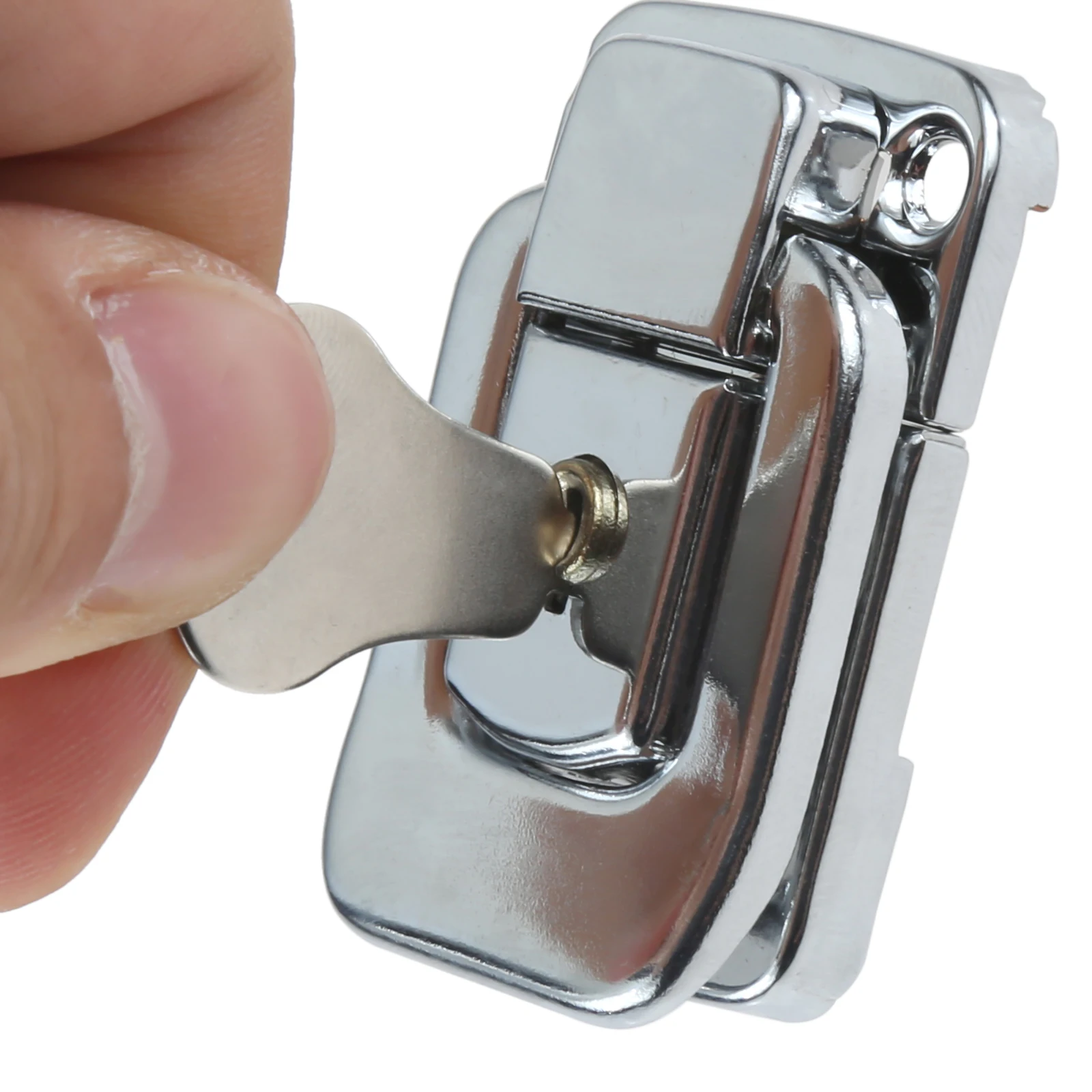 1Pc 48x31mm Toggle Latch Catch Hasp Sliver Suitable for Terminal Equipment Refrigerated Truckle Freezer Truck Electric Cabinet