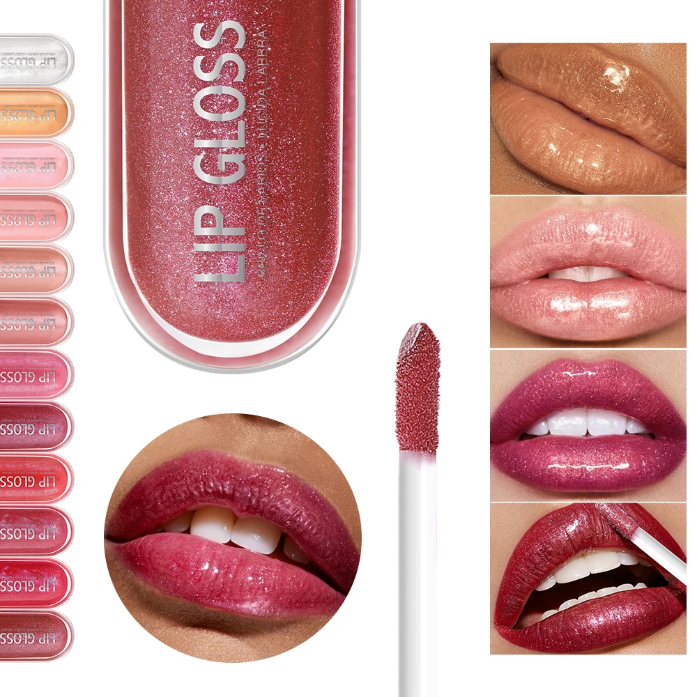 Glitter Lip Gloss Pearl liquid lipstick With Long-Lasting Non Stick Cup Waterproof Mirror Finish and Fine Glitter Lip Cosmetics