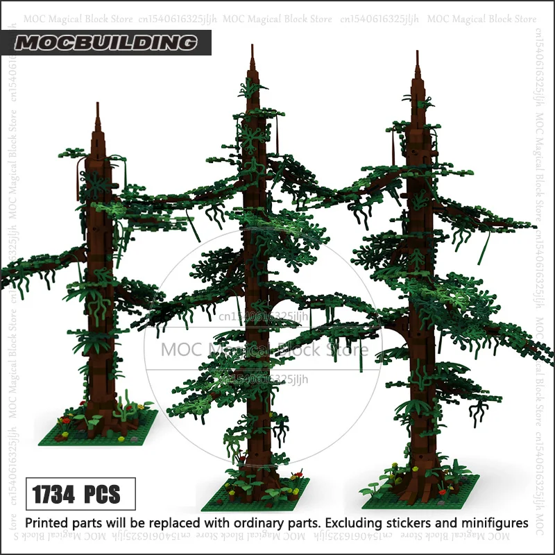 Filmscène Kasteel Bomen MOC Bouwsteen Dorp Diorama Display Model Technologie Bakstenen Architectuur Collectie Speelgoed Geschenken