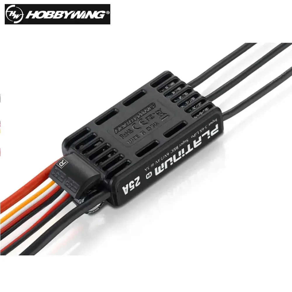 Hobbywing Platinum V4 25A 40A 60A 80A 120A Brushless ESC Electronic Speed Controller 3-6S Lipo Built-in BEC For RC Airplane