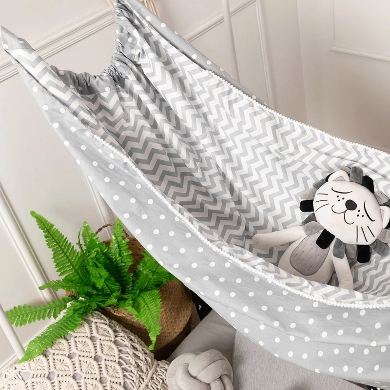G5AB Children Hammock Swing Indoor Outdoor Hanging Basket Kids Cotton Cloth Bag Chair image 3