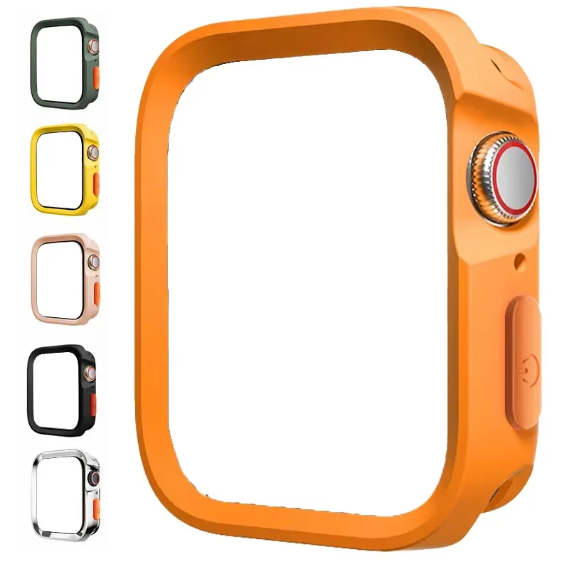 TPU Soft Cover For Apple Watch Ultra Case 49mm 44mm 40mm 45mm 41mm Anti-Drop Bumper Protector Case iWatch SE 9 8 7 6 5 Ultra 2