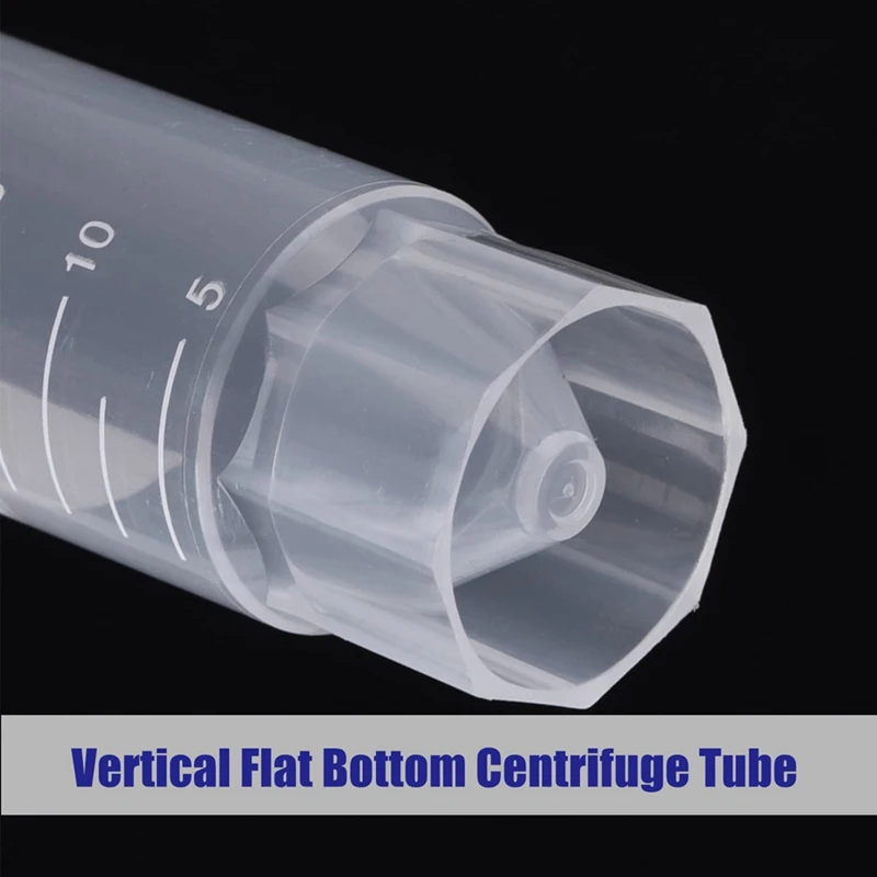 Vertical Centrifuge Tubes, 50 Ml Plastic Test Tubes With Leak-Proof Screw Caps, Polypropylene Container