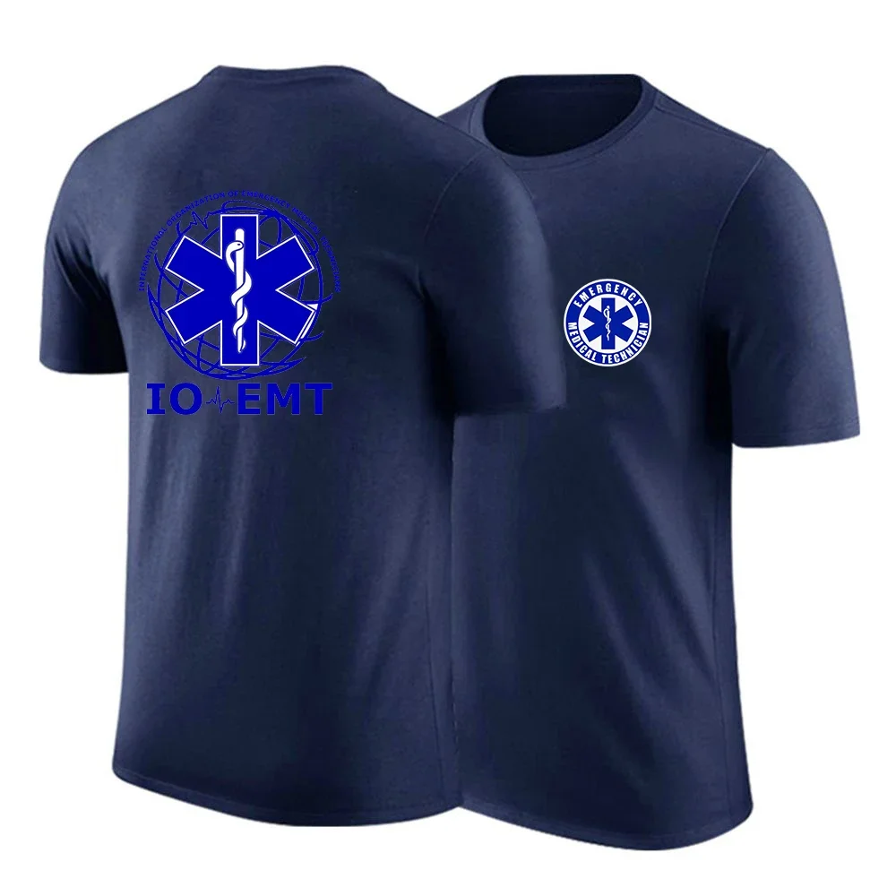 EMT Paramedic Emergency Medical 2024 Men's Quick Dry Short Sleeve Round Neck T-Shirt Training Exercise Gym Sport Shirt Top