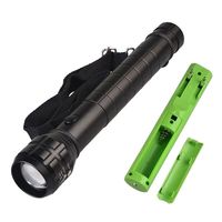 TopCom Heavy Duty Big Flashlight Torch LED Light Q5 3xD Battery Or 1x18650 Metal Aluminum Zoom black matt body no compass