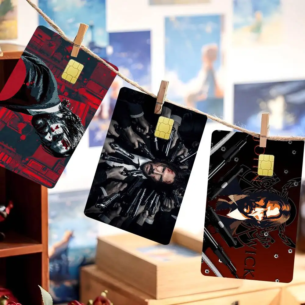 1pc Stiker Film Klasik J-john W-wick Movie 100% Laris Manis Kartu Kredit Debit Bank Kartu Bus Skin Film