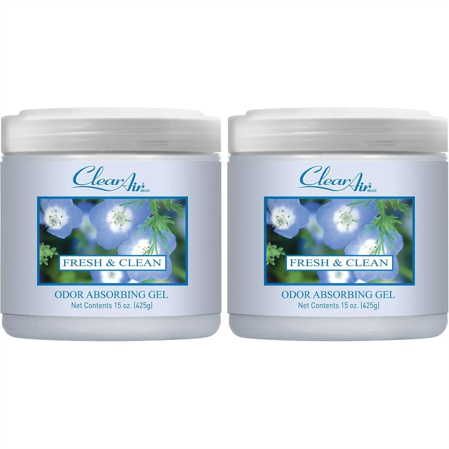 

15oz Gel Odor Eliminator for Pets, Bathrooms, Basements, Garages, Cars, RVs & Boats, 2-Pack
