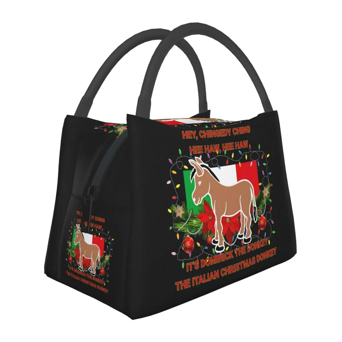 

Термосумка для обедов Dominick The Italian Christmas Donkey, изолированная, для школы, пикника, хранения продуктов, термосумка-холодильник для еды