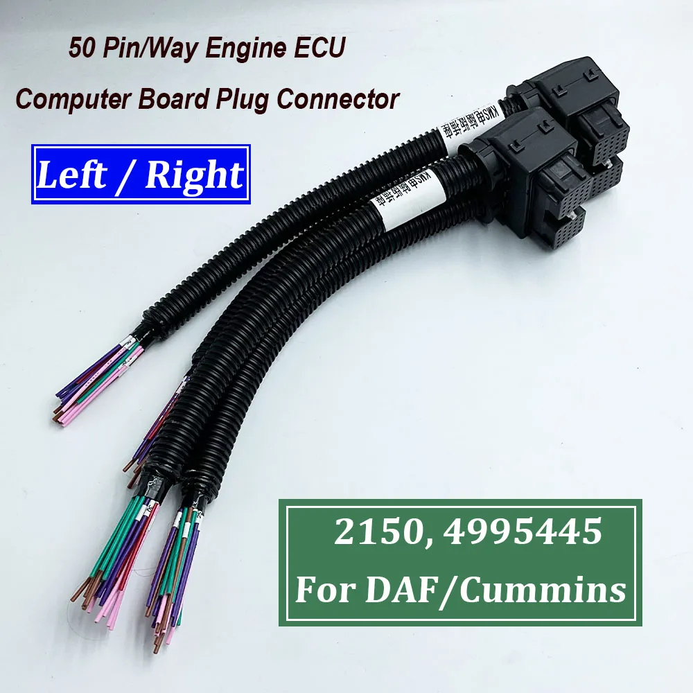 

4 Types 50 Pin/Way High Quality Engine Computer Board ECU Plug Connector Wire Harness Cable For Daf/Cummins 2150 4995445 4988820