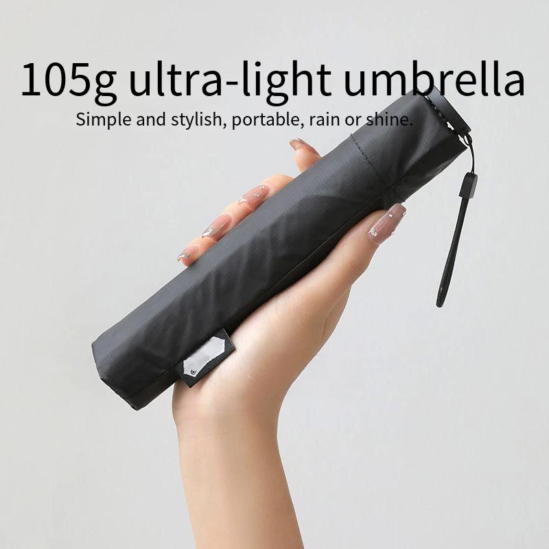 Ultra-light Pencil Umbrella Vinyl Anti-ultraviolet Sun Umbrella Female Folding Portable Rain and Sunny Umbrella Female