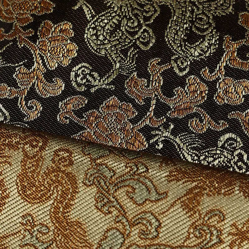 Dragon Pattern Brocade Jacquard Fabric By Meters for Clothes Decoration Costumes Handicraft Diy Sewing Needlework Cloth Green