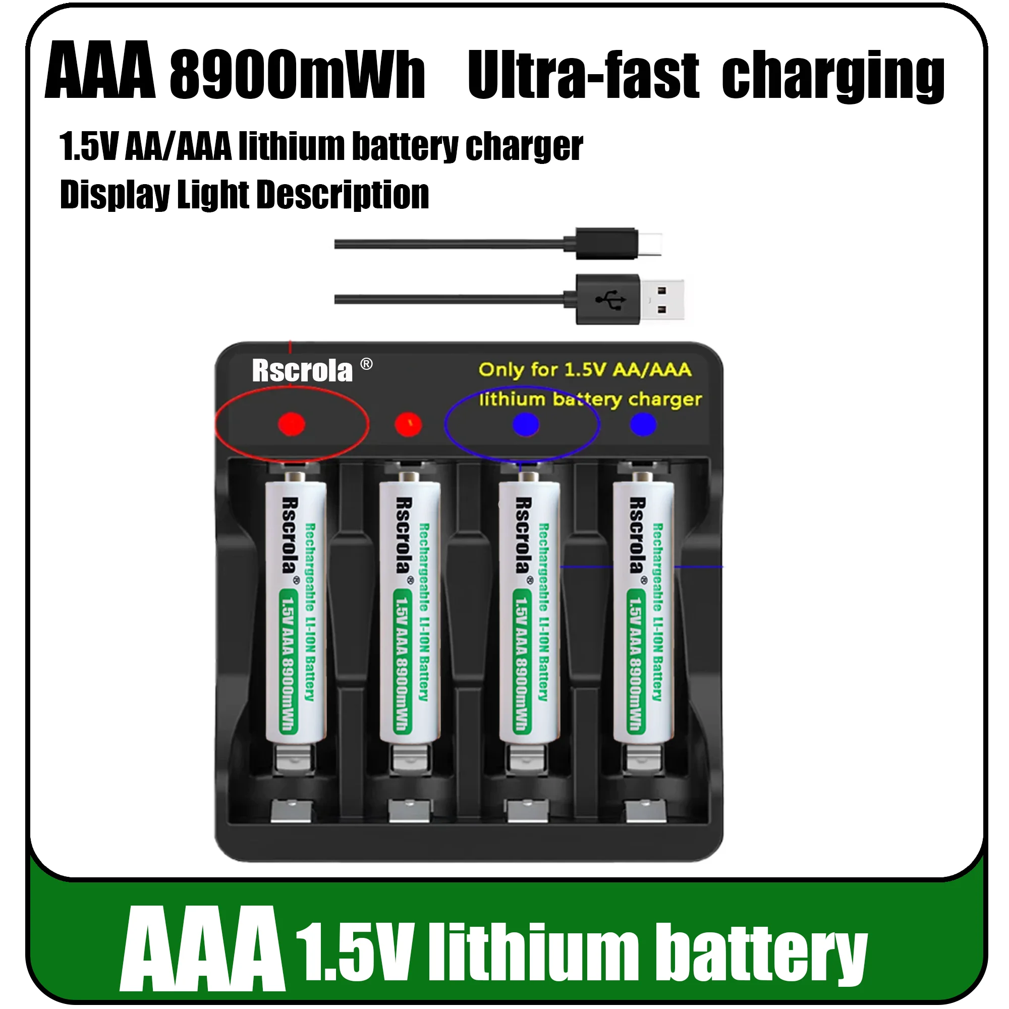 Baterai Lithium Ion 1.5V AAA/A - Rechargeable Battery Aa ulasan dan harga