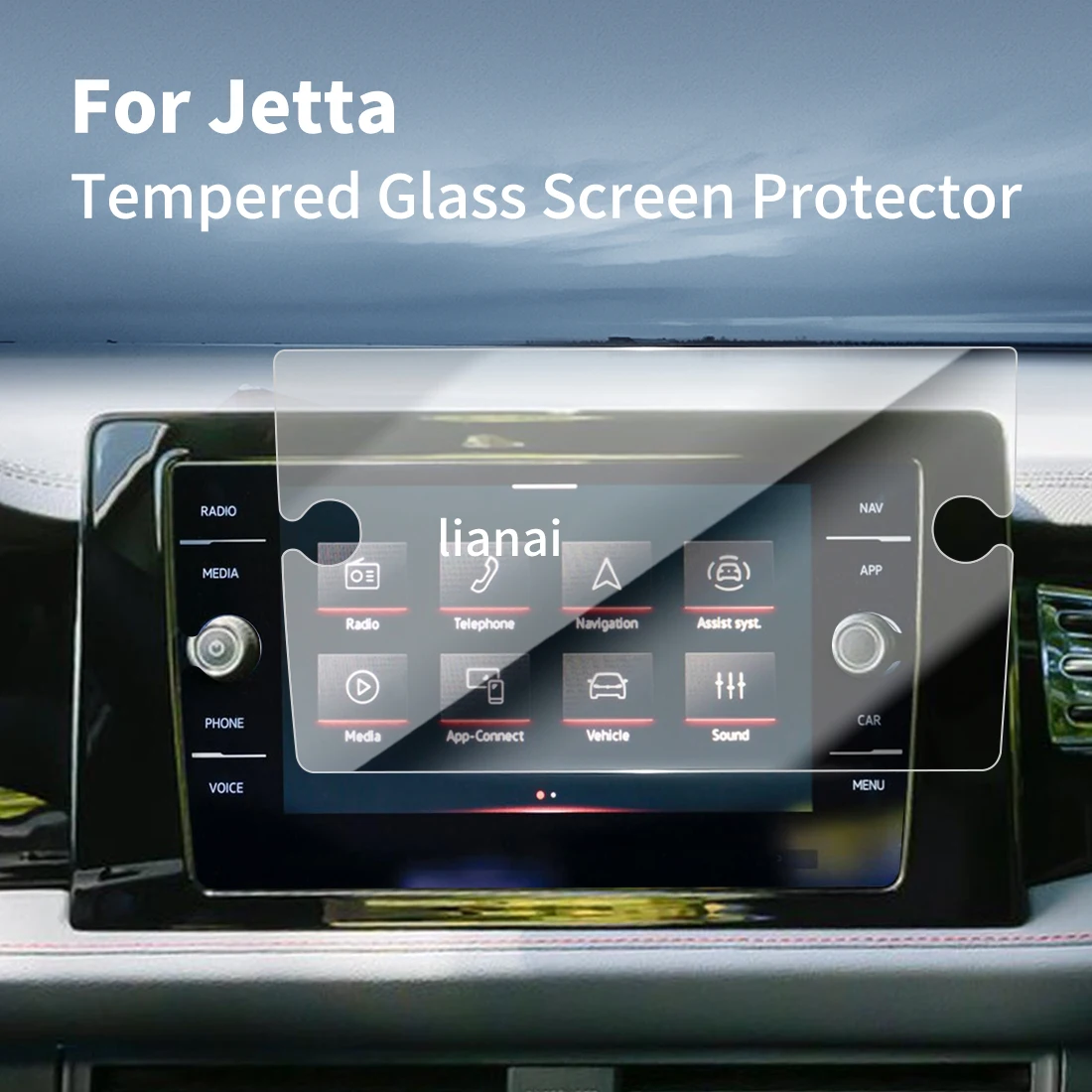 

Carplay Screen Protector Tempered Glass Protective Film Navigator Car Stickers Accessories For 25 VW Jetta