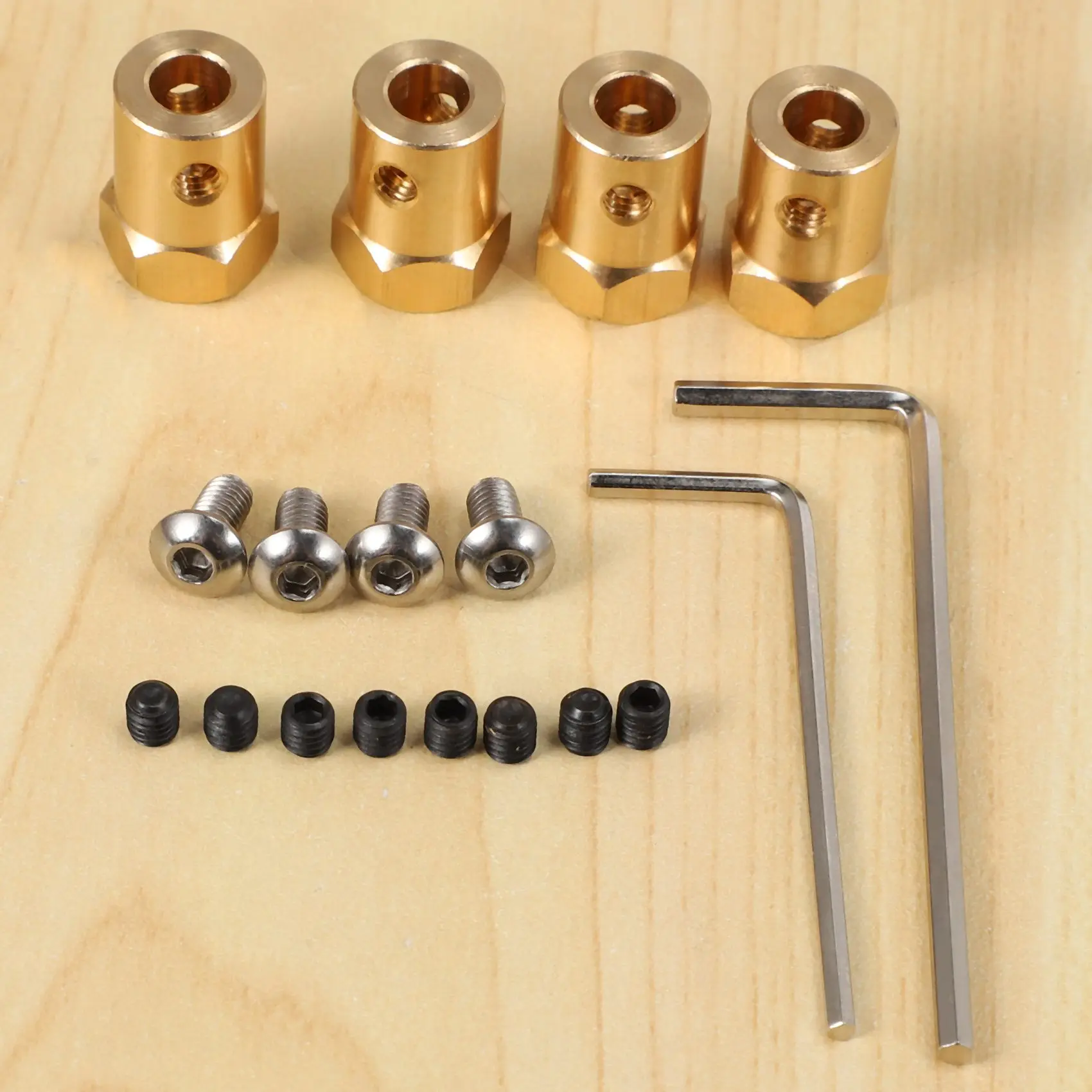A13E-4PCS 5Mm To 12Mm Brass Combiner Wheel Hub Hex Adapter For WPL B14 B16 B24 B36 C14 C24 MN D90 D91 RC Car Spare Parts