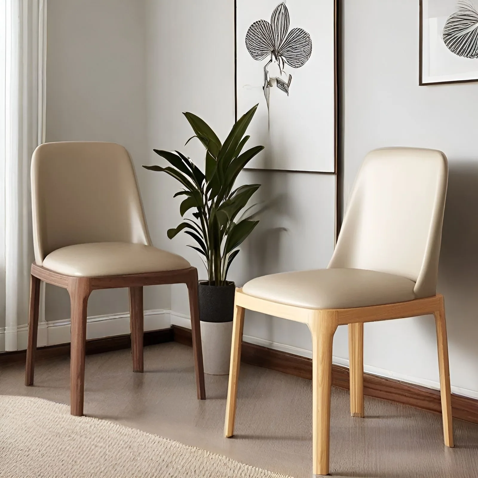 Solid wood octagonal chair soft bag, backrest chair, stool home backrest hotel