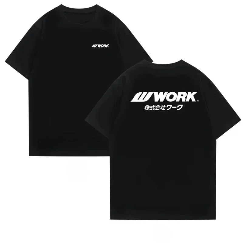 

Summer WORK Short Sleeve Classic Wheel Racing Sponsor Clothing RIM Car Fashion T-shirt Modified Car T-shirt Meister Men T-shirt
