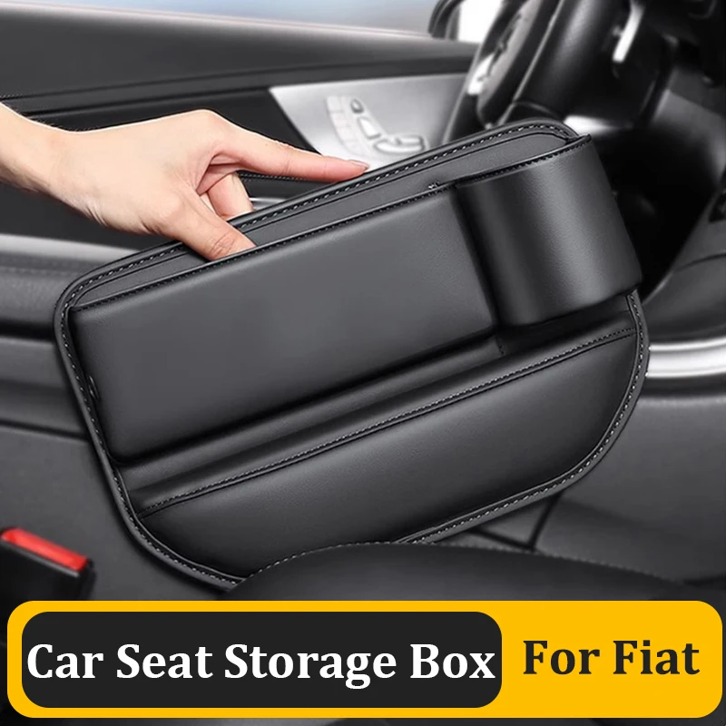 For Fiat Abarth 500 500c 500x 500L Tipo FR Panda Argo Freemont Viaggio Bravo Punto Auto Accessories Car Seat Crevice Storage Box
