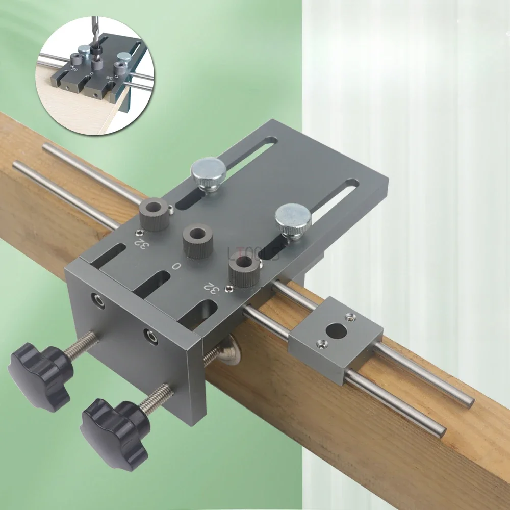 

Столярный инструмент 3 в 1, направляющий локатор сверления, инструмент для зажима, круглые деревянные разъемы для сращивания мебели, вспомогательный нож для отверстий