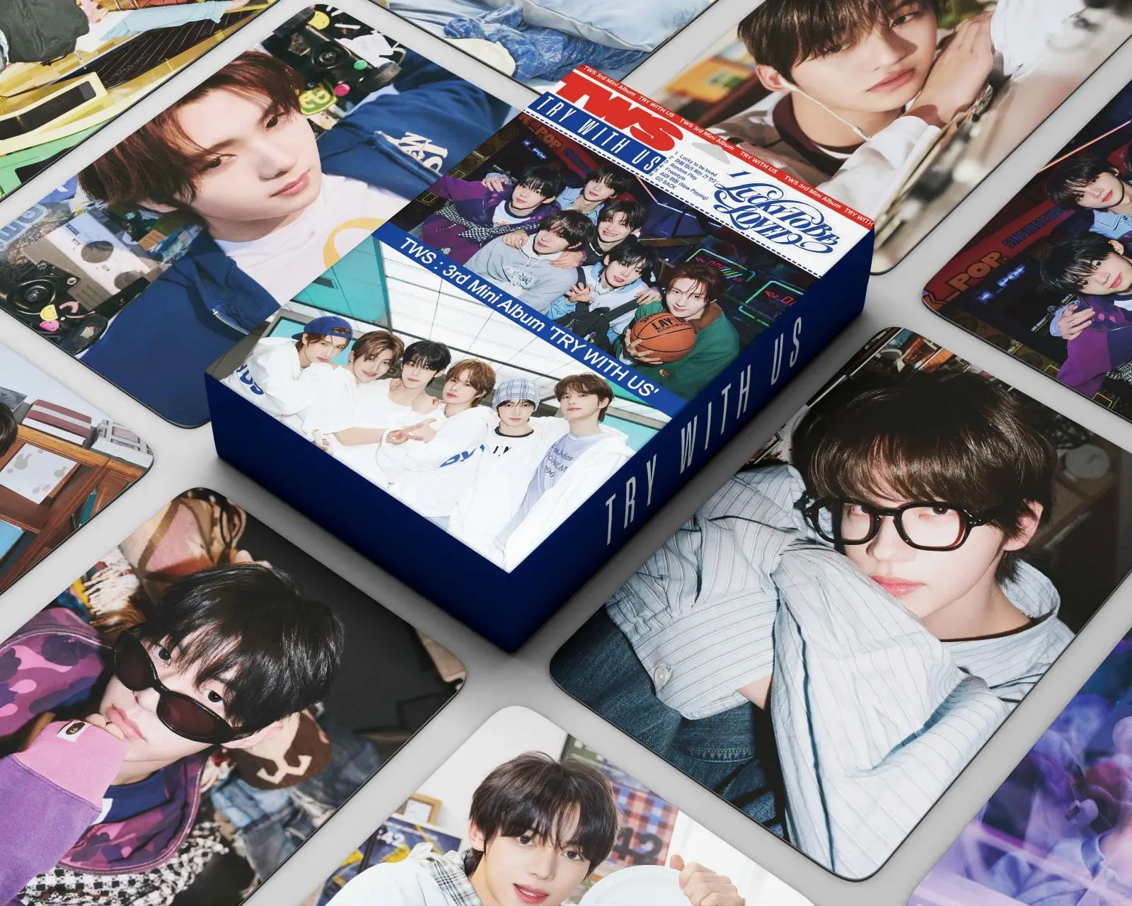 

55+72Pcs/Set Kpop TWS Cards New Album TRY WITH US Lucky to be loved Card Mini Stickers Photocard Fans Collection Postcards Gift