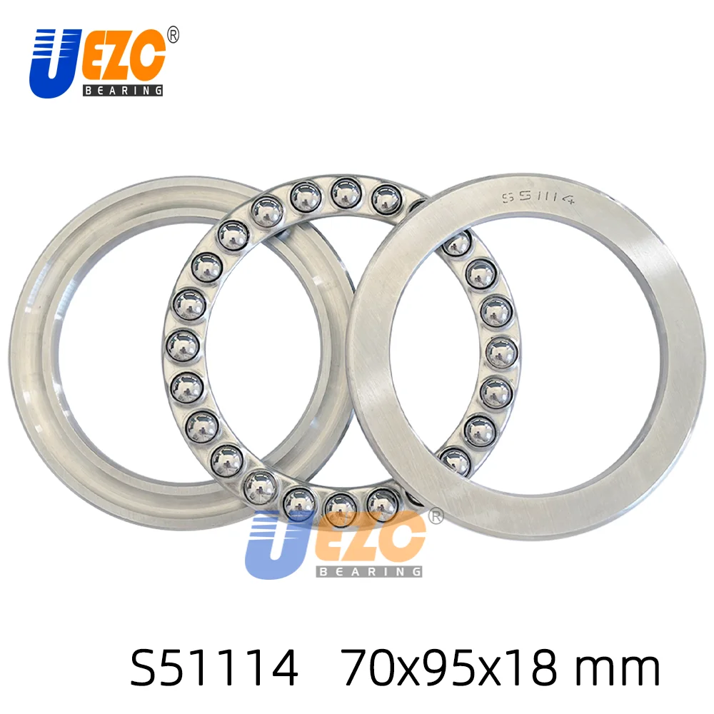 S51114 Stainless Steel Axial Deep Groove Ball Bearing 51114 70x95x18 mm