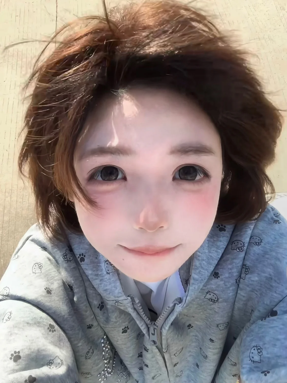 Retro American  Paw Print Hoodie Women's Loose Casual Sle Autumn Winter Open Cardigan Couple's Leisure Outerwear