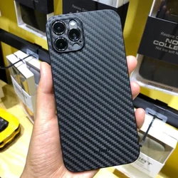 K-Doo Carbon Fiber Pattern Ultra Slim PC Case for iPhone 14 13 mini 12 14 Plus 13 Pro Max 11 Pro Max Lens Protection Phone Cover