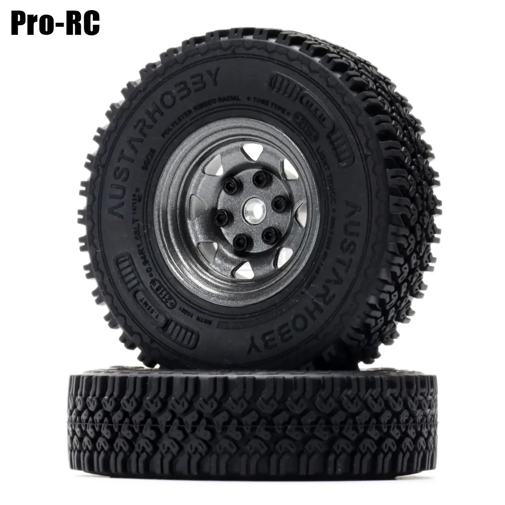 Opona gumowa 1,55 cala i metalowa piasta Beadlock do samochodu RC Crawler D90 TF2 Axial YETI AXI90069 Tamiya CC01 LC70 MST JIMNY