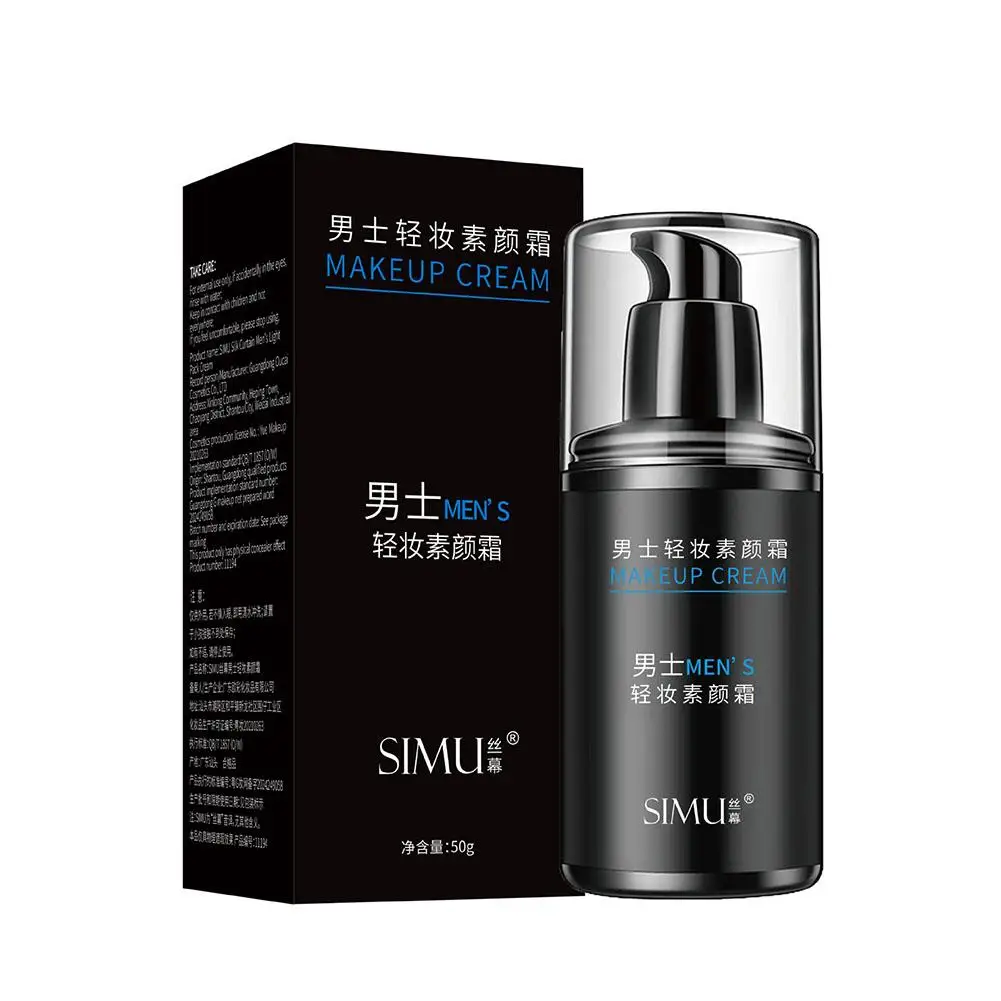 Men'S BB Cream Long-lasting Moisturizing Oil Control Acne Marks Scars Spots Pore Makeup Dark Primer Full Concealer Covering E2J7