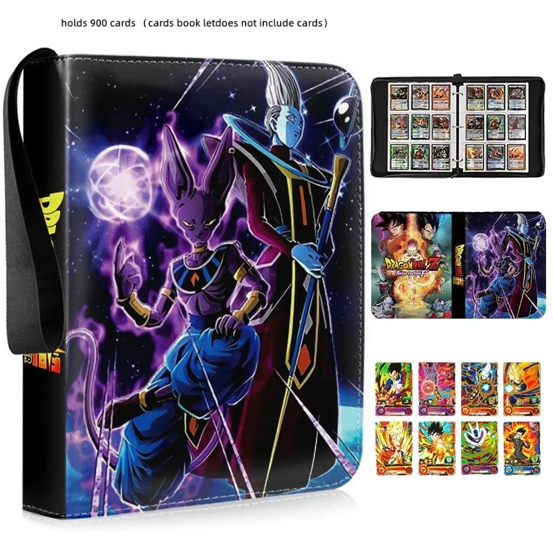 400/900pcs Dragon Ball Freeza Card Zipper Binder Book Folder Anime Son Goku Vegeta PU Zipper Cards Collection Album Toy Gift