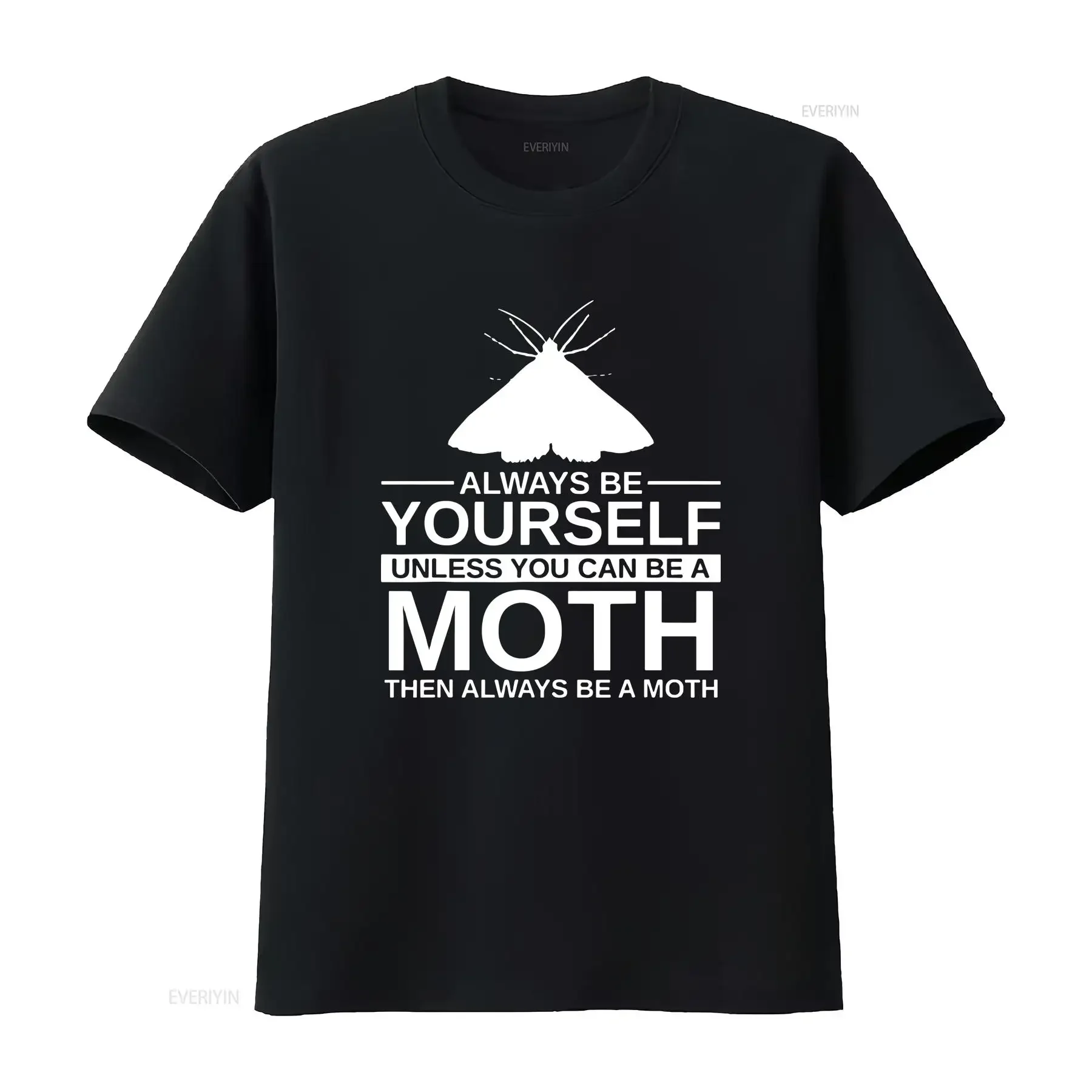 Sempre seja você mesmo traça para inseto coruja t camisa preta 2x grande vintage lavado esticado moda elegante casual unisex