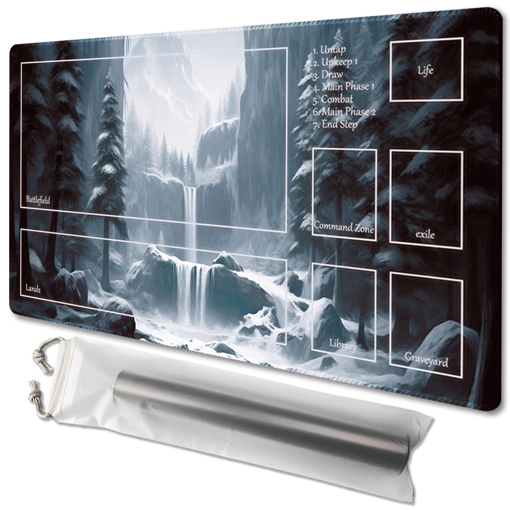 

Snow Forest-Board Game TCG Playmat Table Mat Game Size 60X35 CM Mousepad Compatible for MTG CCG